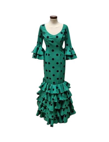Size 40. Flamenco Dress. Mod. Carmela Verde Lunar 238.843€ #50329CARMELAVRD40